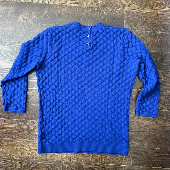 Ted Baker Yayoi Royal Blue Cotton/Cashmere Knit -Size 2/4 - Picture 4 of 10